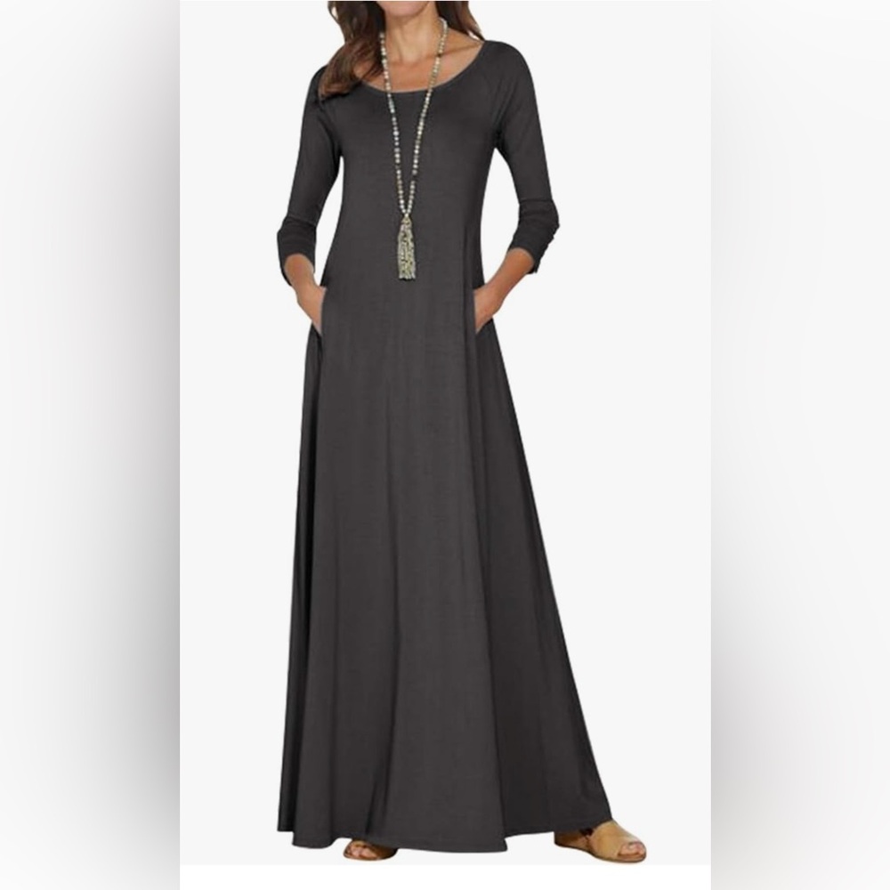 Dress, Maxi, Charcoal Black, MED, NWT